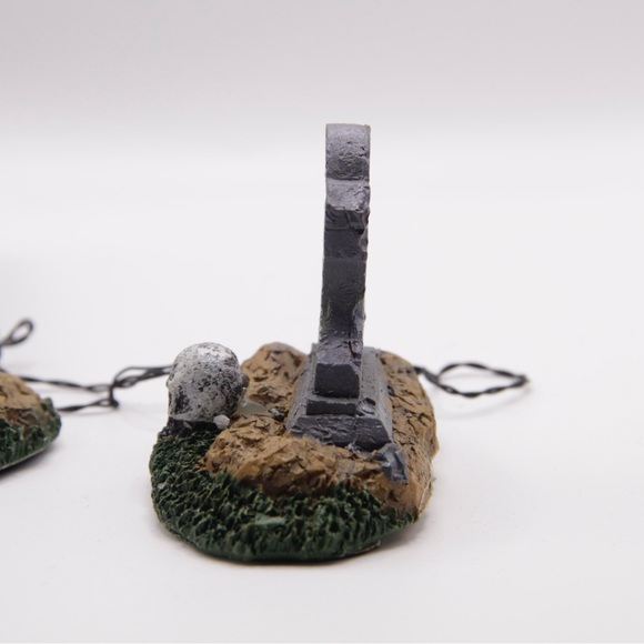 Lemax Spooky Town Halloween Backlit Tombstones Accessories Tested Works Retired - Picture 13 of 15